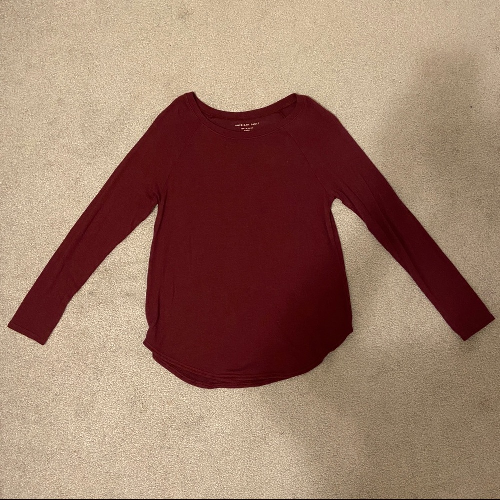 Maroon long sleeve tee
